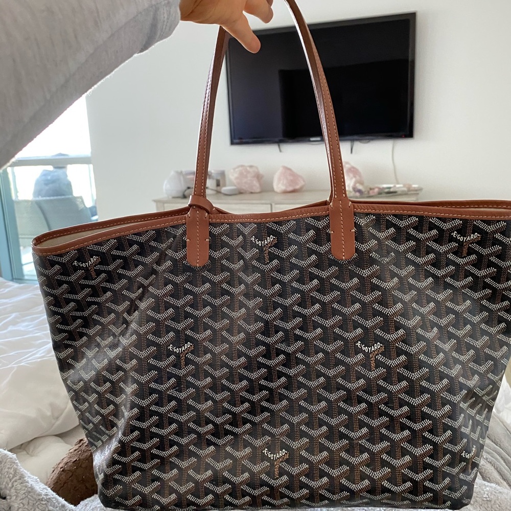 Goyard St Louis PM black/brown tote